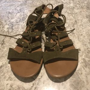 Olive Green Sandals Size 10